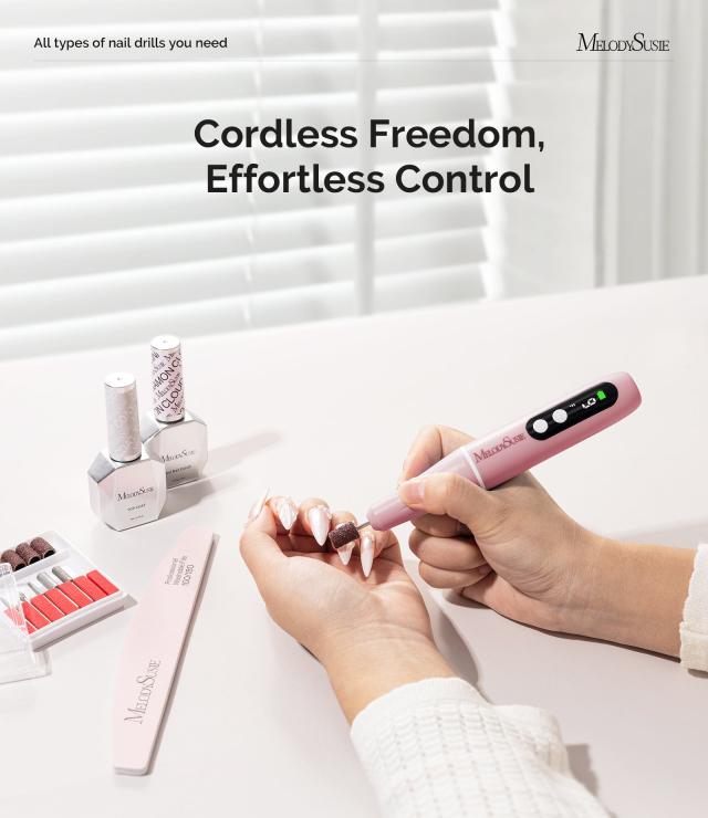 PC90G Pen-Shaped Portable Rechargeable Nail Drill 20,000RPM - Pink