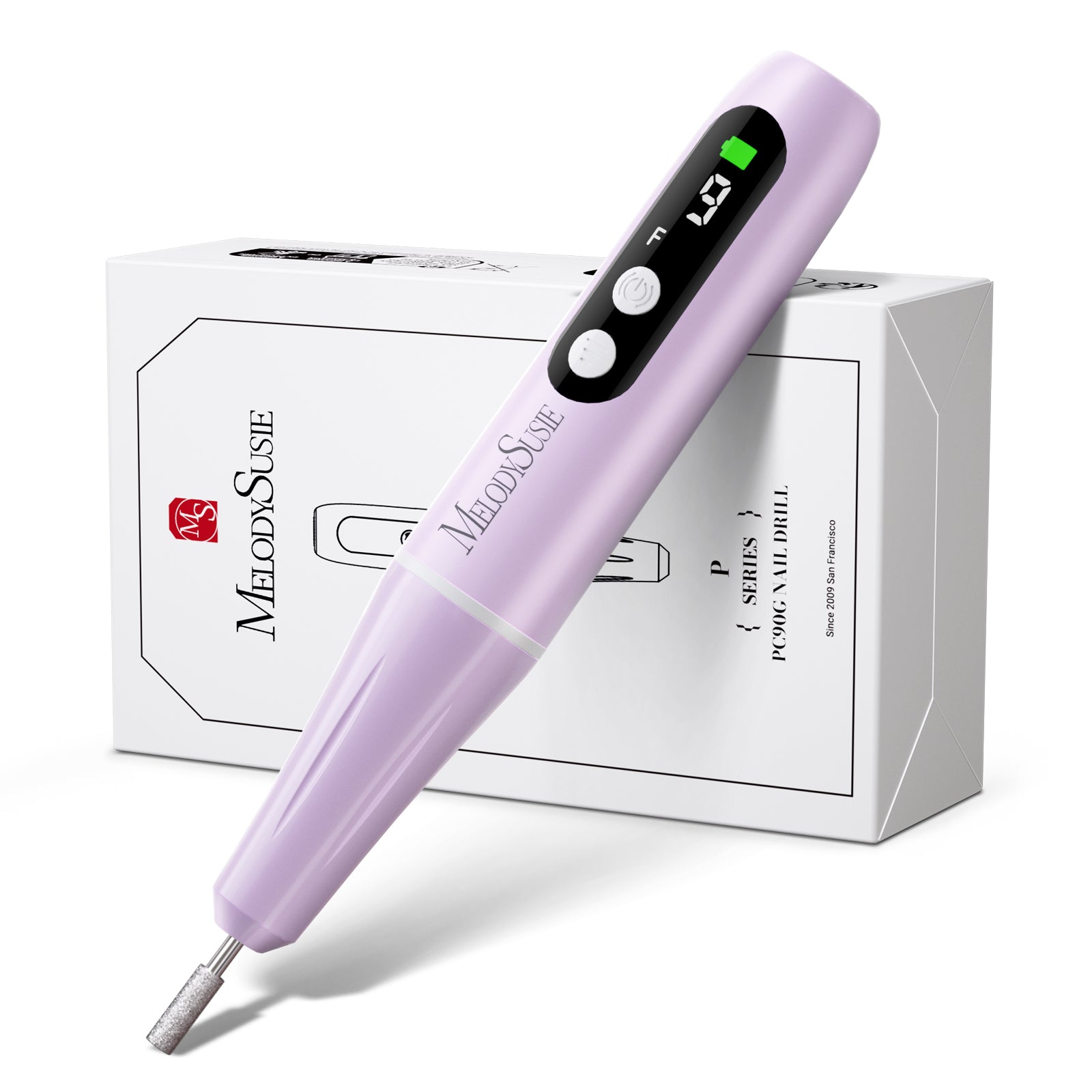 PC90G Pen-Shaped Portable Rechargeable Nail Drill 20,000RPM - Purple - 图片5