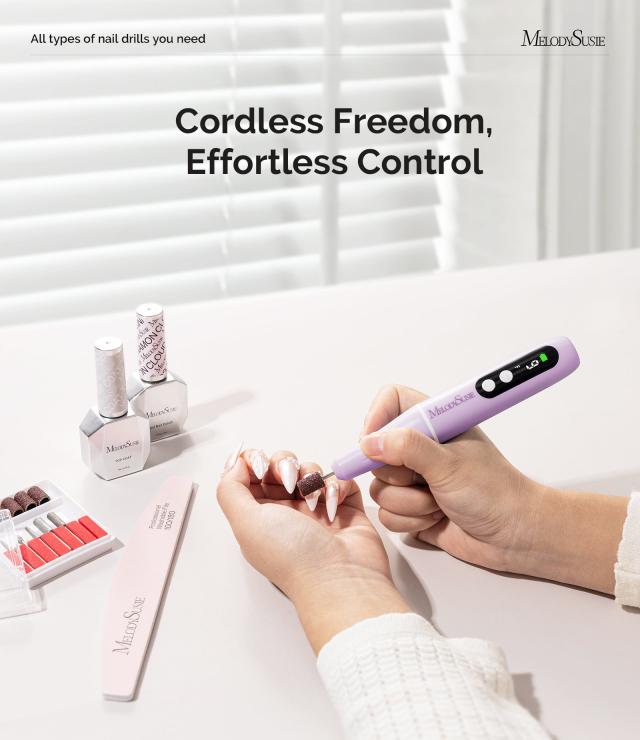 PC90G Pen-Shaped Portable Rechargeable Nail Drill 20,000RPM - Purple