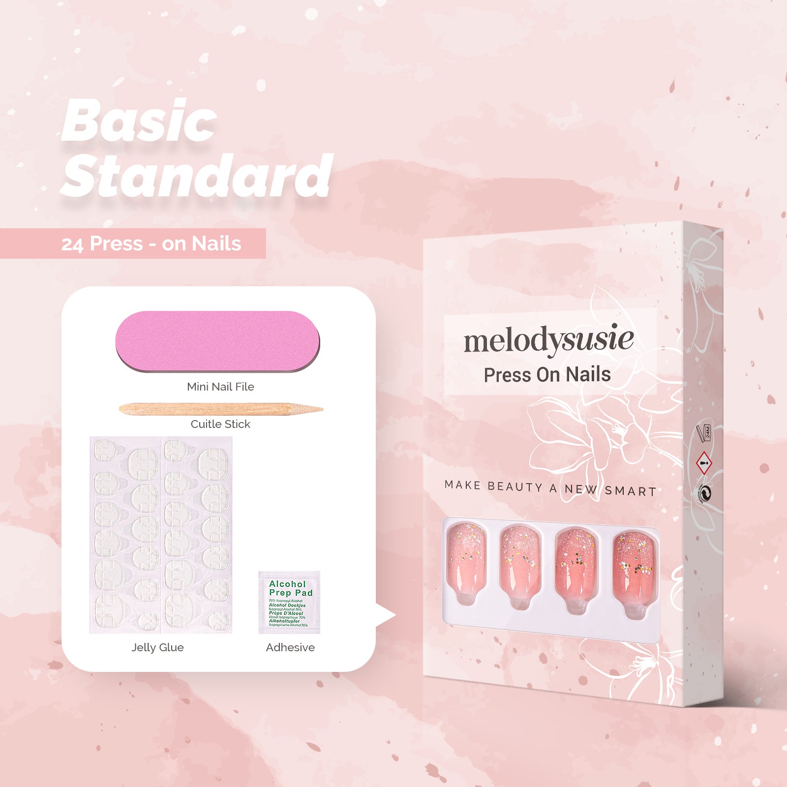 Pink Bubble Acrylic Press On Nails Kits - 图片3