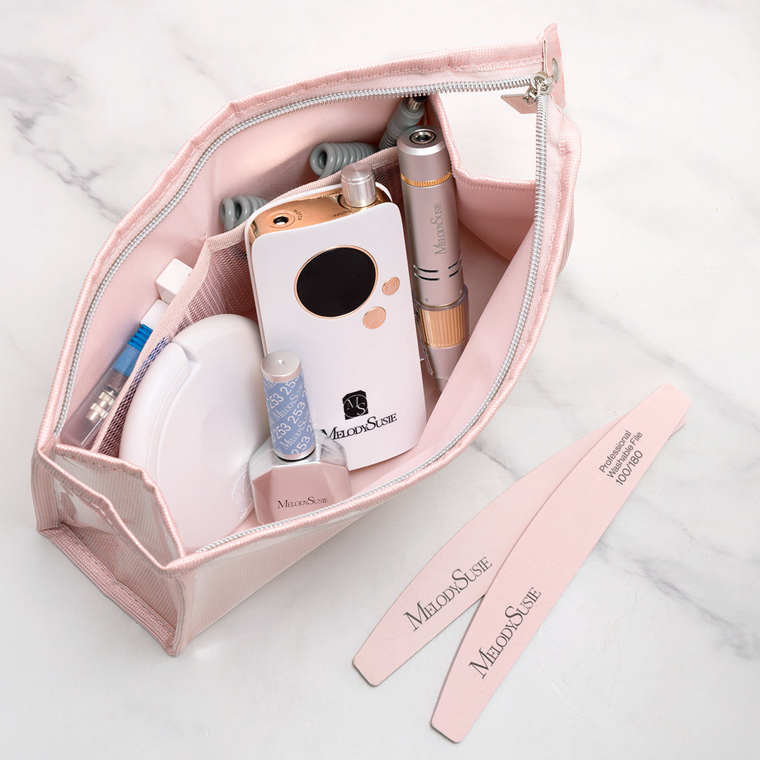 Pink Glitter Nail Tool Storage Bag - 图片2