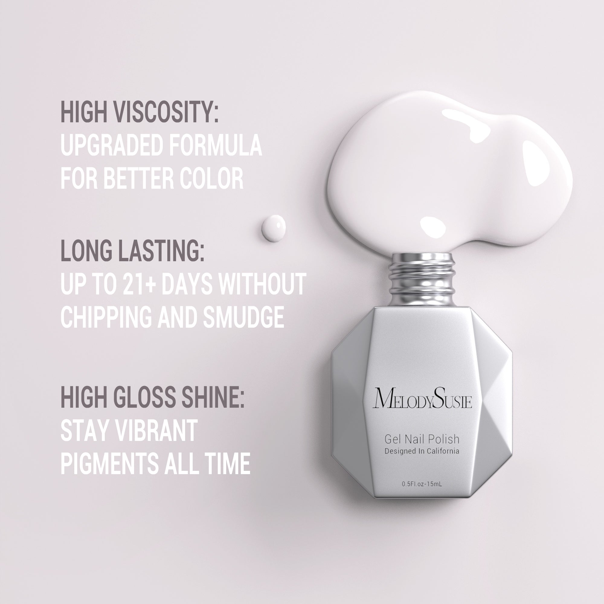 572 Pinky White - TPO-Free Thick Gel Nail Polish (15ml) - 图片2