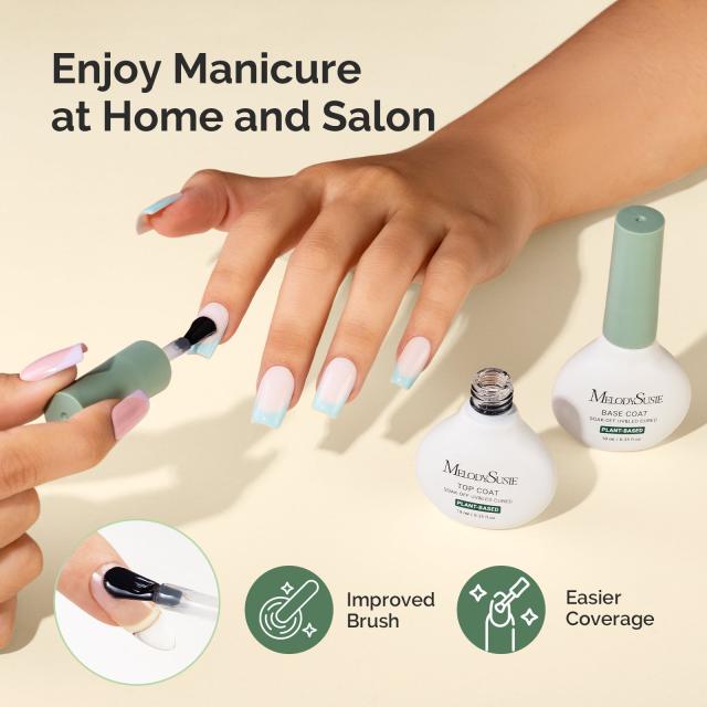 Plant-Based HEMA-Free & HPMA-Free & TPO-Free Top Coat & Base Coat - 10ml