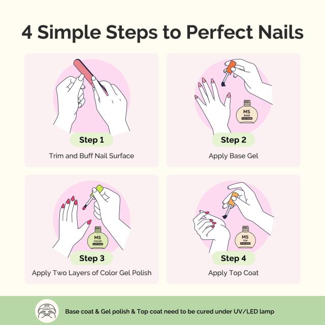 Plant-Based Nail Gel Polish 16.5ml - 10Pcs