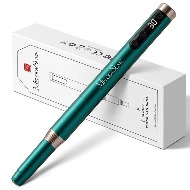 PM170F Pen-Shaped Ultra-Slim Rechargeable Nail Drill 30,000RPM - Green