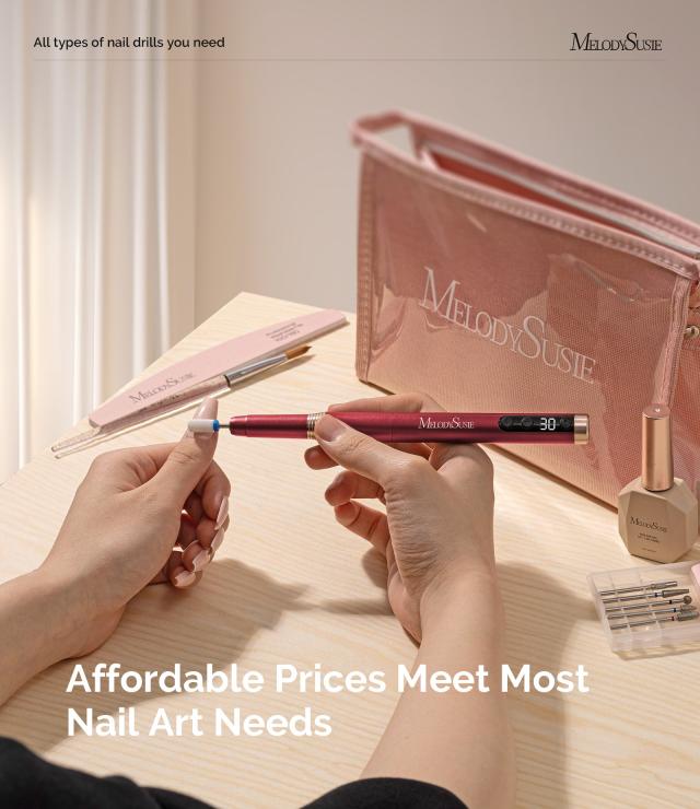 PM170F Pen-Shaped Ultra-Slim Rechargeable Nail Drill 30,000RPM - Red