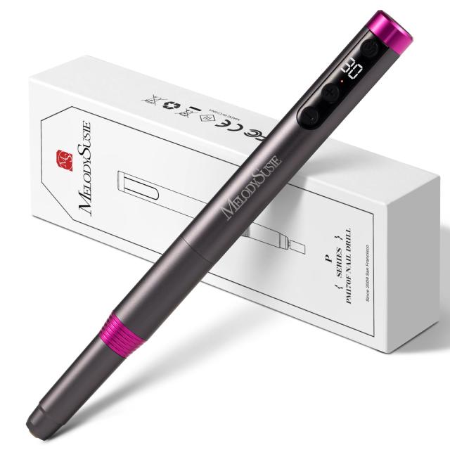 PM170F Pen-Shaped Ultra-Slim Rechargeable Nail Drill 30,000RPM - Rose Gold
