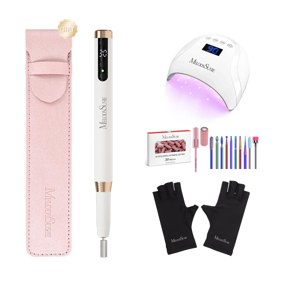 PM170F Pen-Shaped Ultra-Slim Rechargeable Nail Drill 30,000RPM - Rose Gold - 图片11