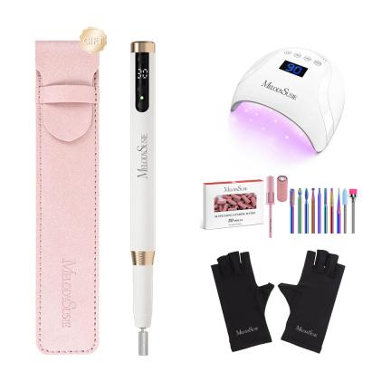 PM170F Pen-Shaped Ultra-Slim Rechargeable Nail Drill 30,000RPM - Rose Gold