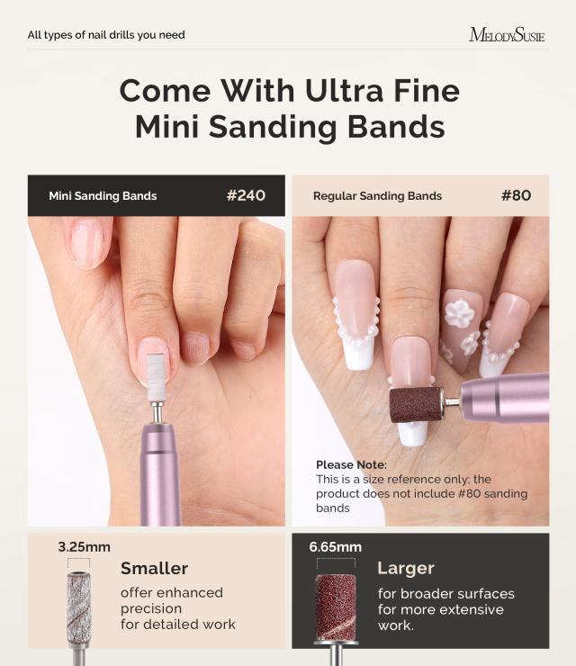 PM170F Pen-Shaped Ultra-Slim Rechargeable Nail Drill 30,000RPM - Rose Gold