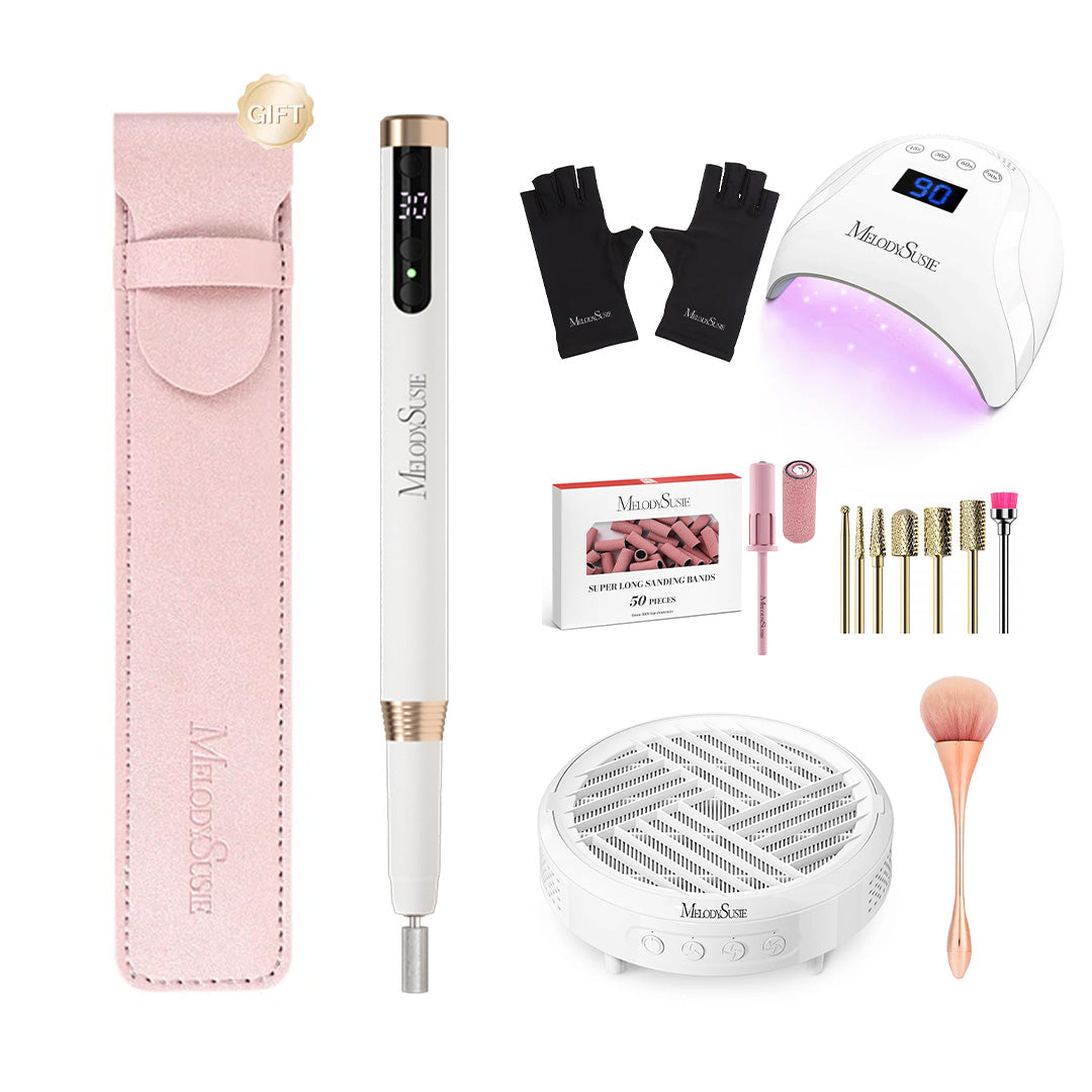 PM170F Pen-Shaped Ultra-Slim Rechargeable Nail Drill 30,000RPM - Rose Gold - 图片13