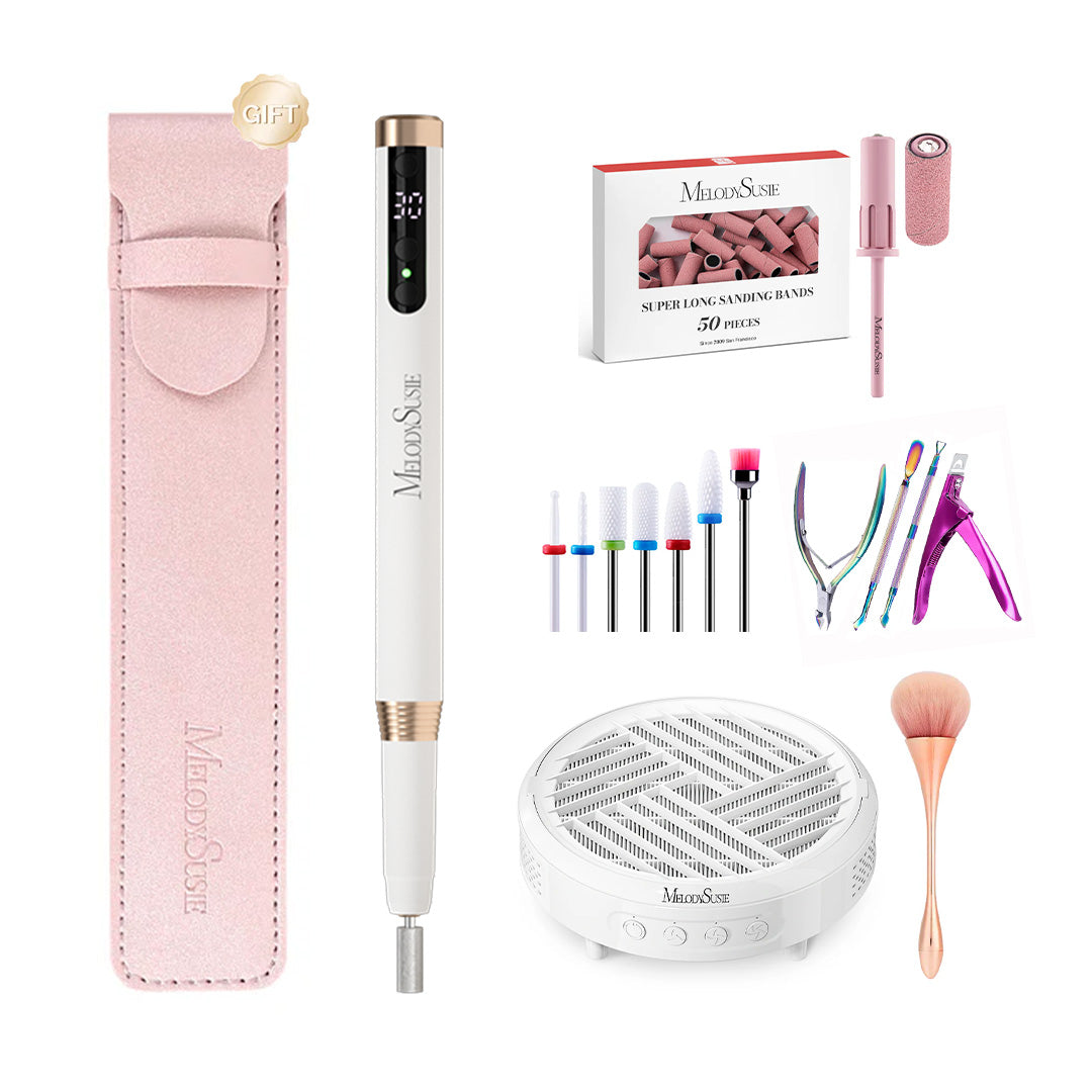 PM170F Pen-Shaped Ultra-Slim Rechargeable Nail Drill 30,000RPM - White - 图片14