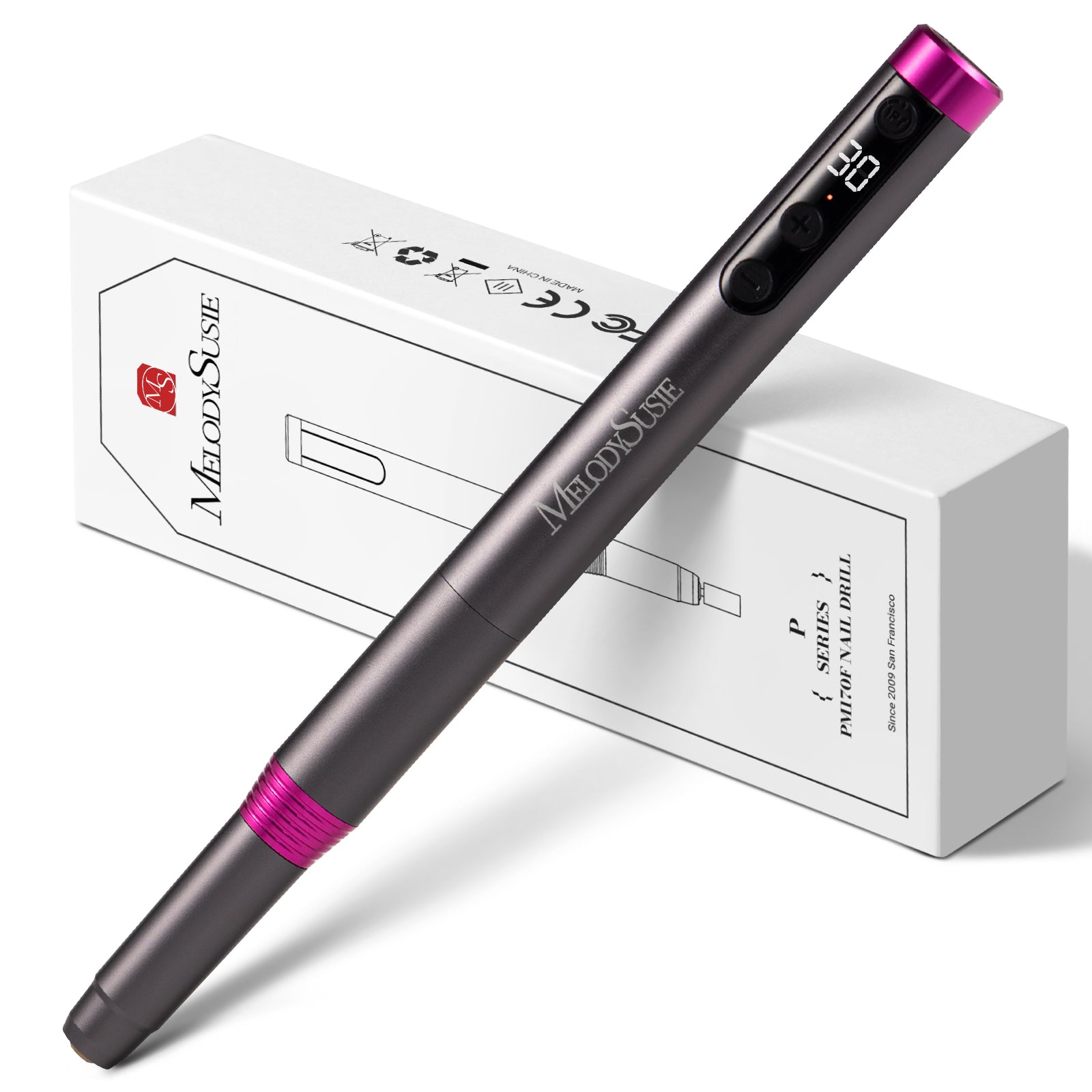 PM170F Rechargeable Nail Drill 30,000RPM Set - 图片15