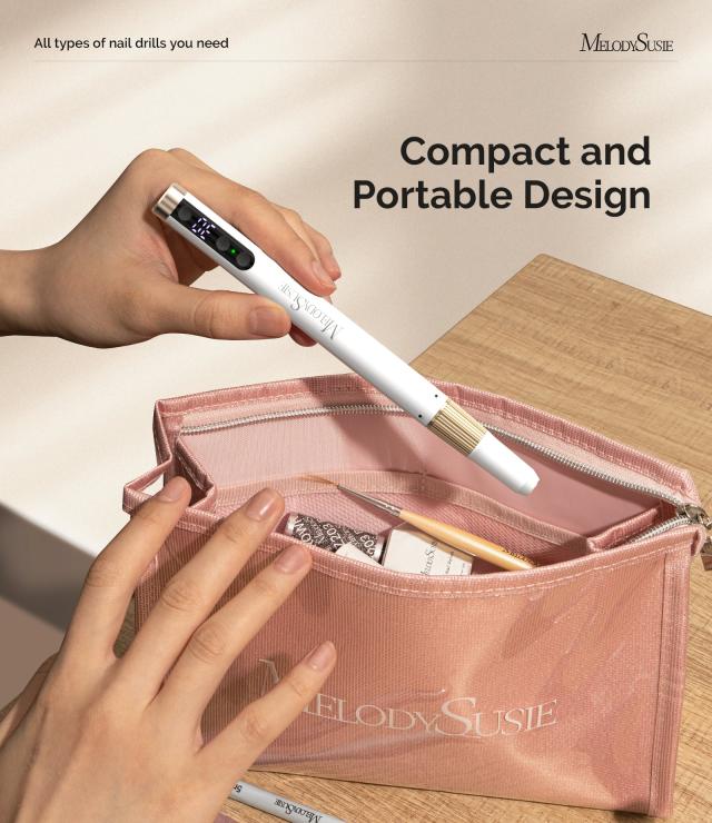 PM180G Pen-Shaped Ultra-Slim Rechargeable Nail Drill 30,000RPM - White