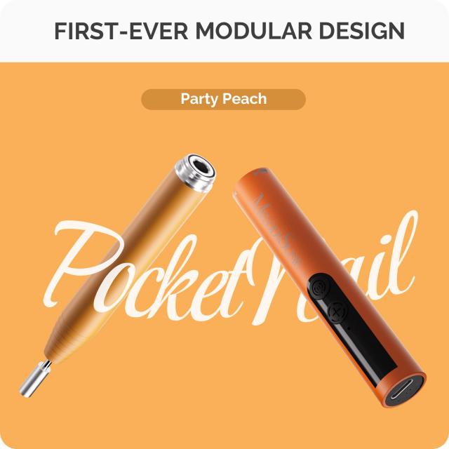 PocketNail PC100GR/PC100G Pen-Shaped Innovative Portable Rechargeable Nail Drill 20,000RPM