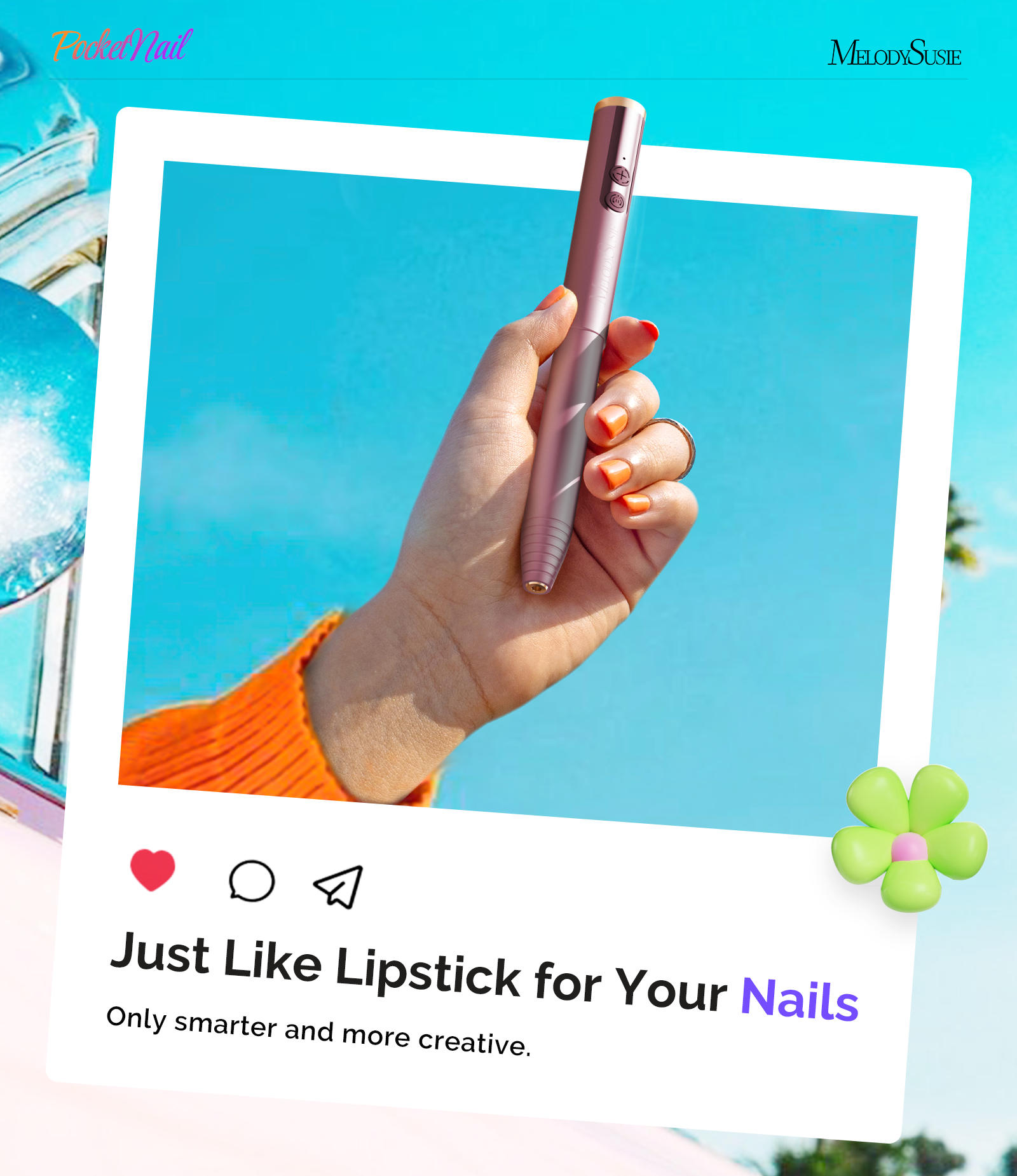 PocketNail PC100GR/PC100G Pen-Shaped Innovative Portable Rechargeable Nail Drill 20,000RPM - 图片7