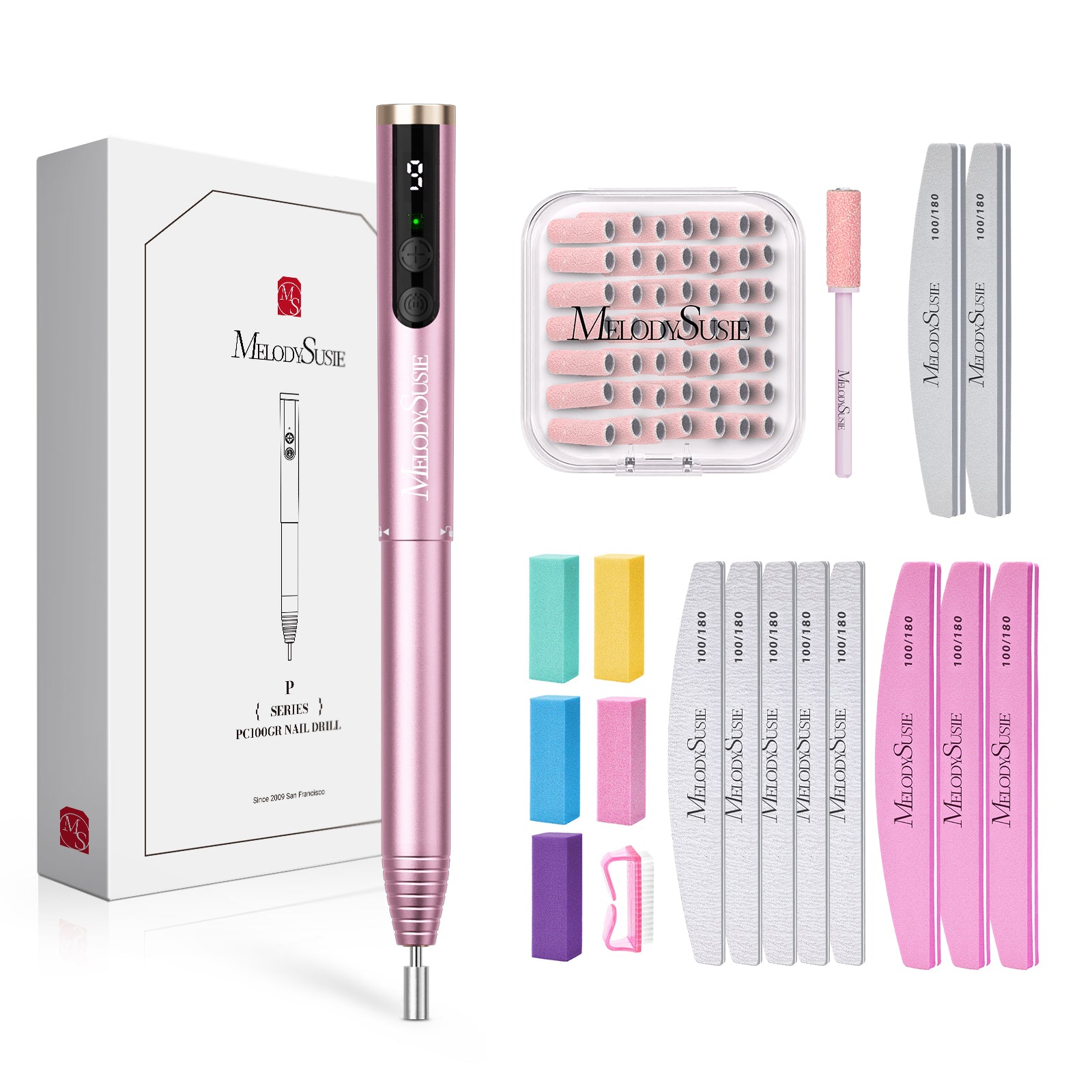 PocketNail PC100GR/PC100G Pen-Shaped Innovative Portable Rechargeable Nail Drill 20,000RPM - 图片13
