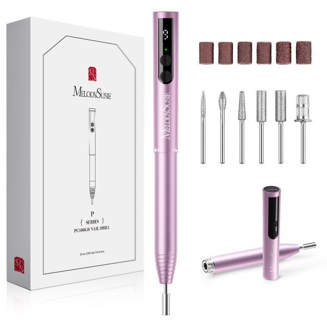 PocketNail PC100GR/PC100G Pen-Shaped Innovative Portable Rechargeable Nail Drill 20,000RPM