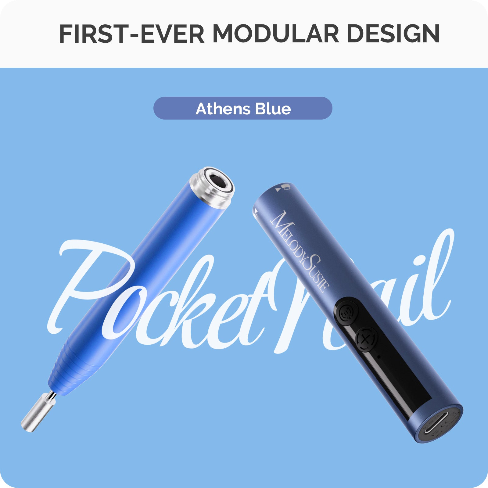 PocketNail PC100GR/PC100G Pen-Shaped Innovative Portable Rechargeable Nail Drill 20,000RPM - 图片28