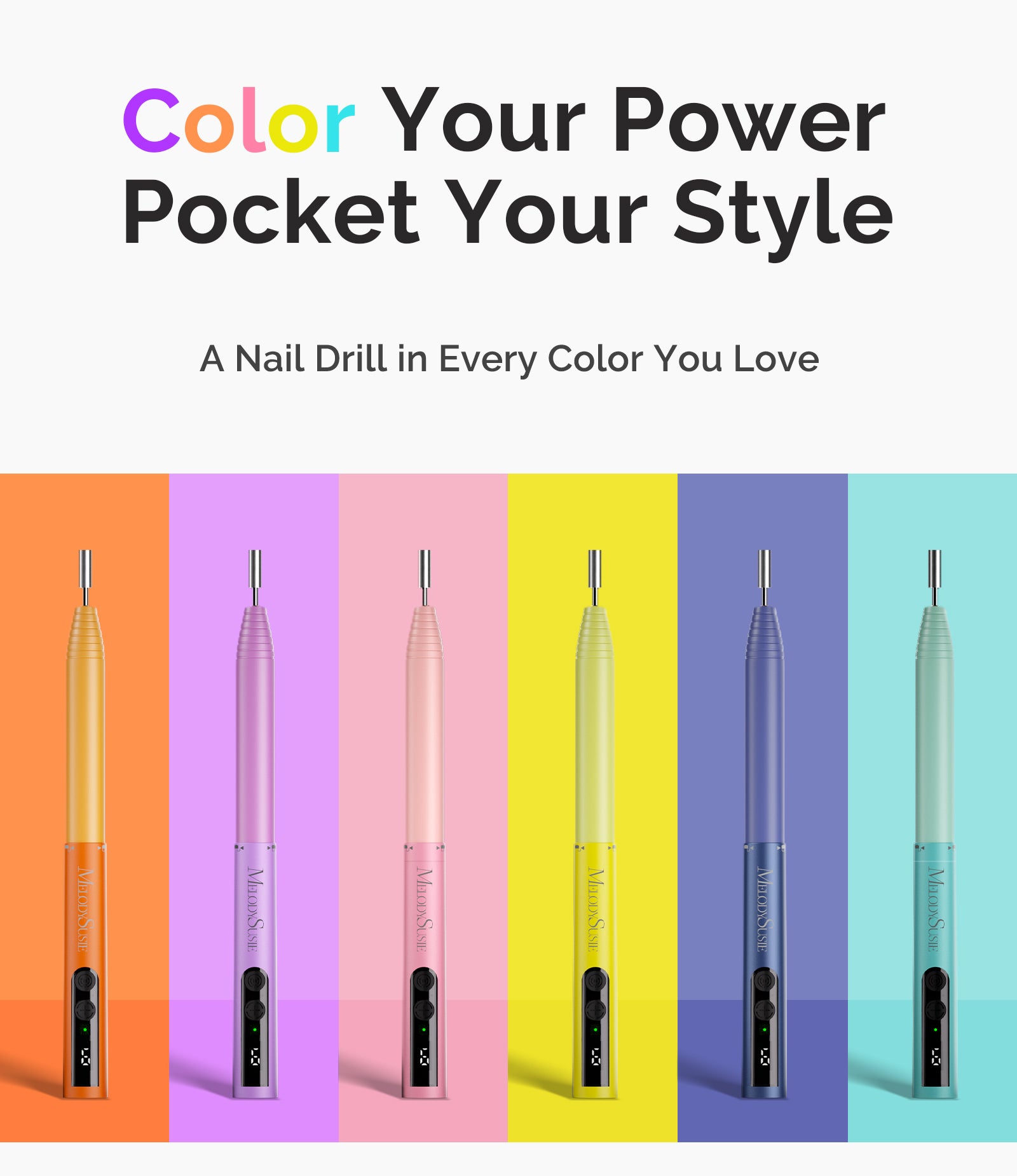 PocketNail PC100GR/PC100G Pen-Shaped Innovative Portable Rechargeable Nail Drill 20,000RPM - 图片2