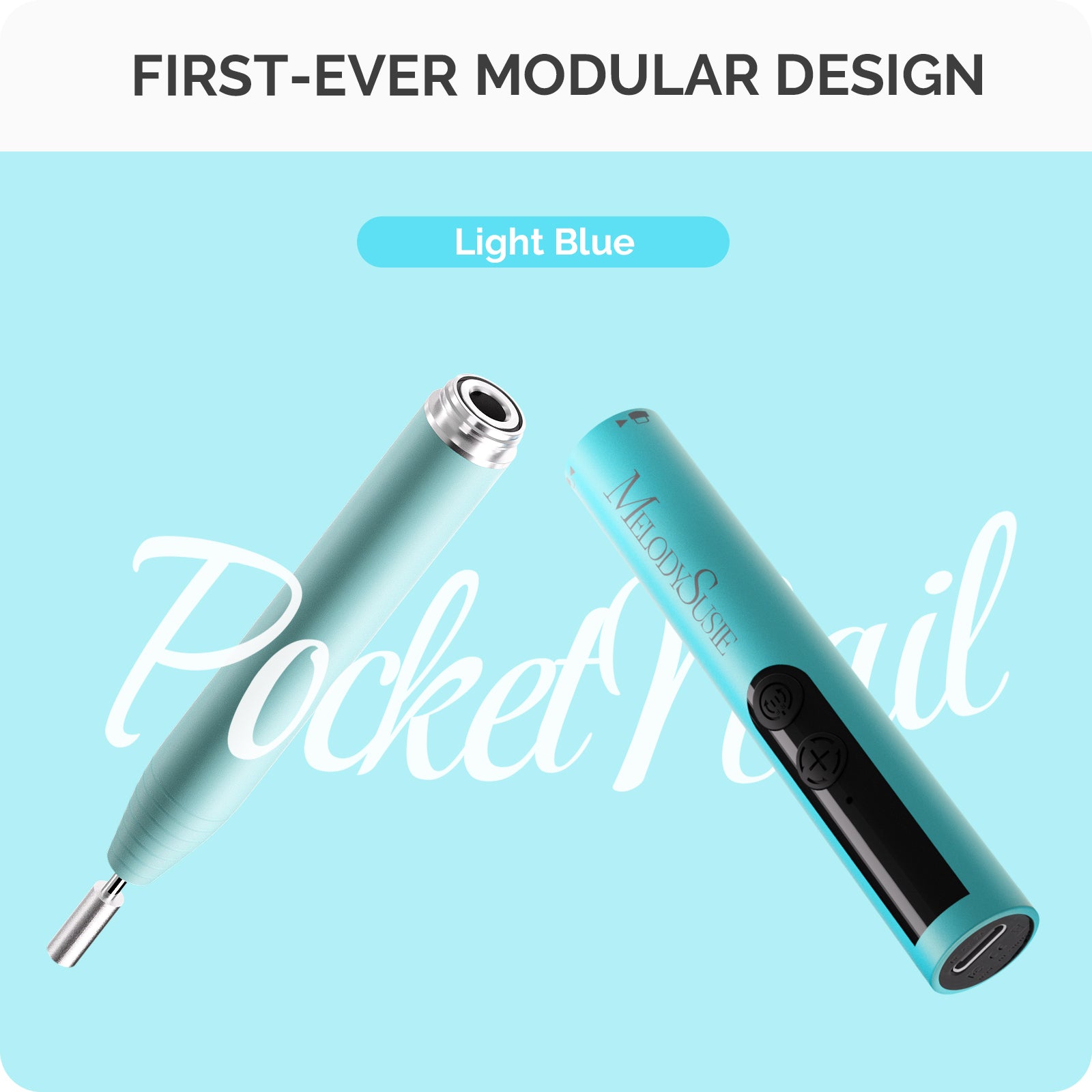 PocketNail PC100GR/PC100G Pen-Shaped Innovative Portable Rechargeable Nail Drill 20,000RPM - 图片30