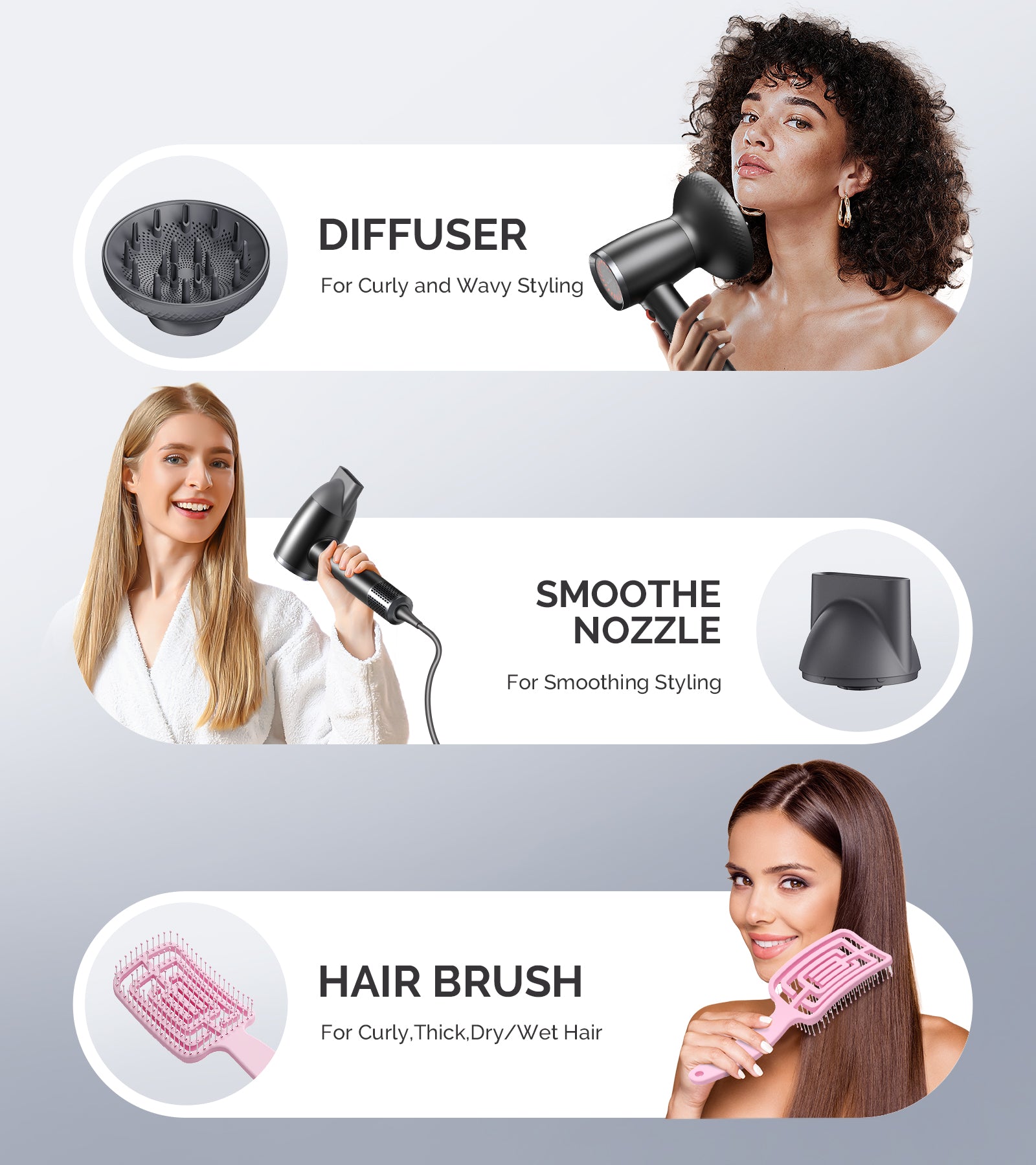 Portable Ionic Hair Dryer 120,000 RPM Gift Box - Black (US ONLY) - 图片2
