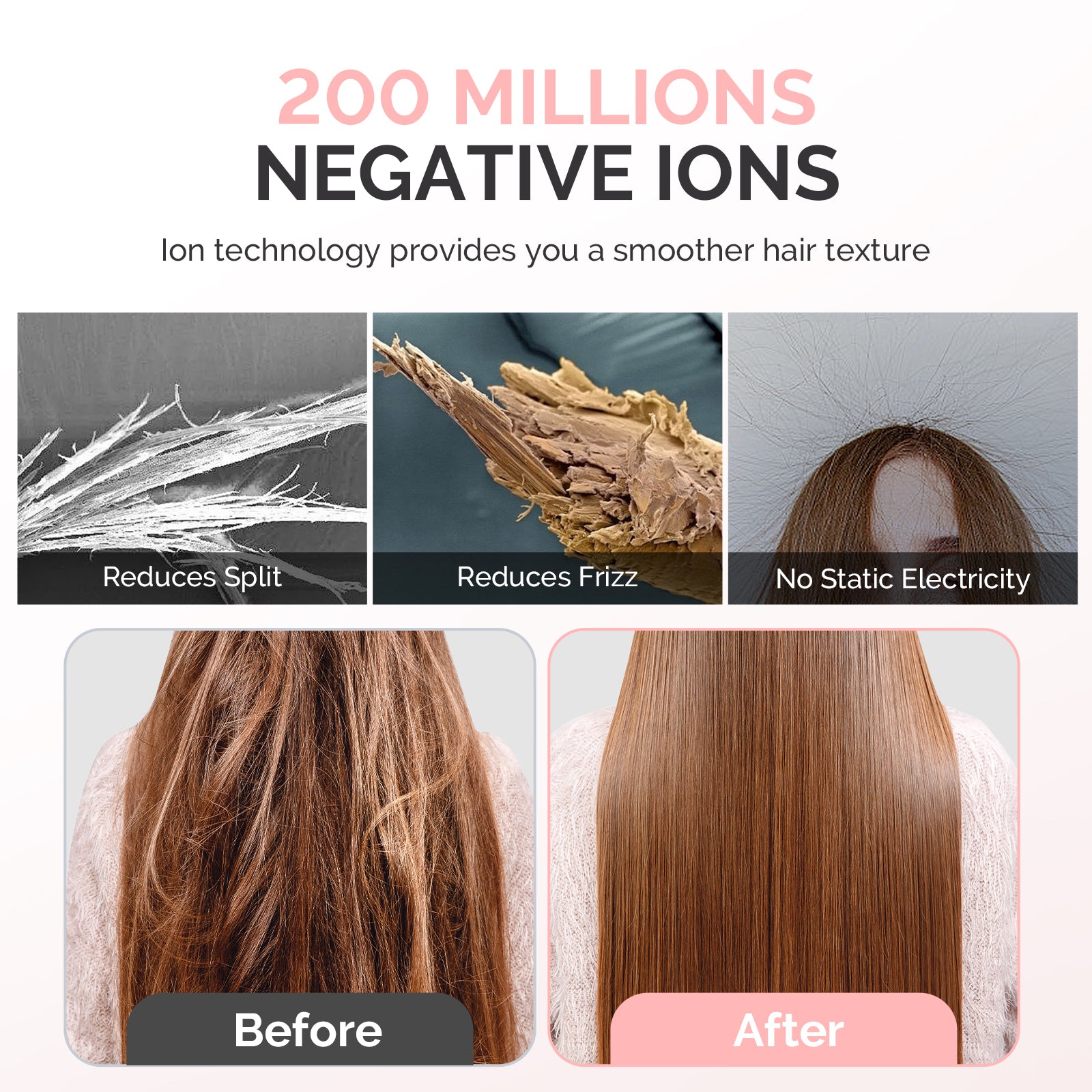 Portable Ionic Hair Dryer 120,000 RPM Gift Box - Pink (US ONLY) - 图片4