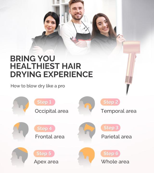 Portable Ionic Hair Dryer 120,000 RPM Gift Box - Rose (US ONLY)