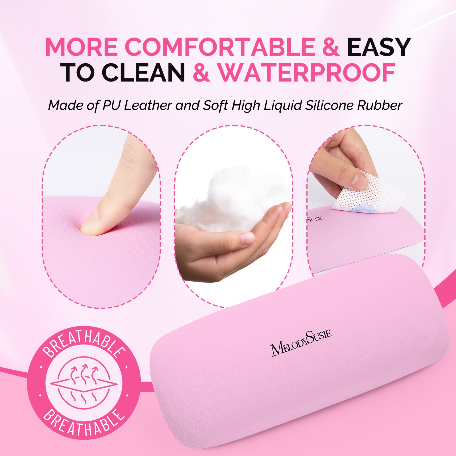 Portable PU Leather Nail Arm Rest - 图片2