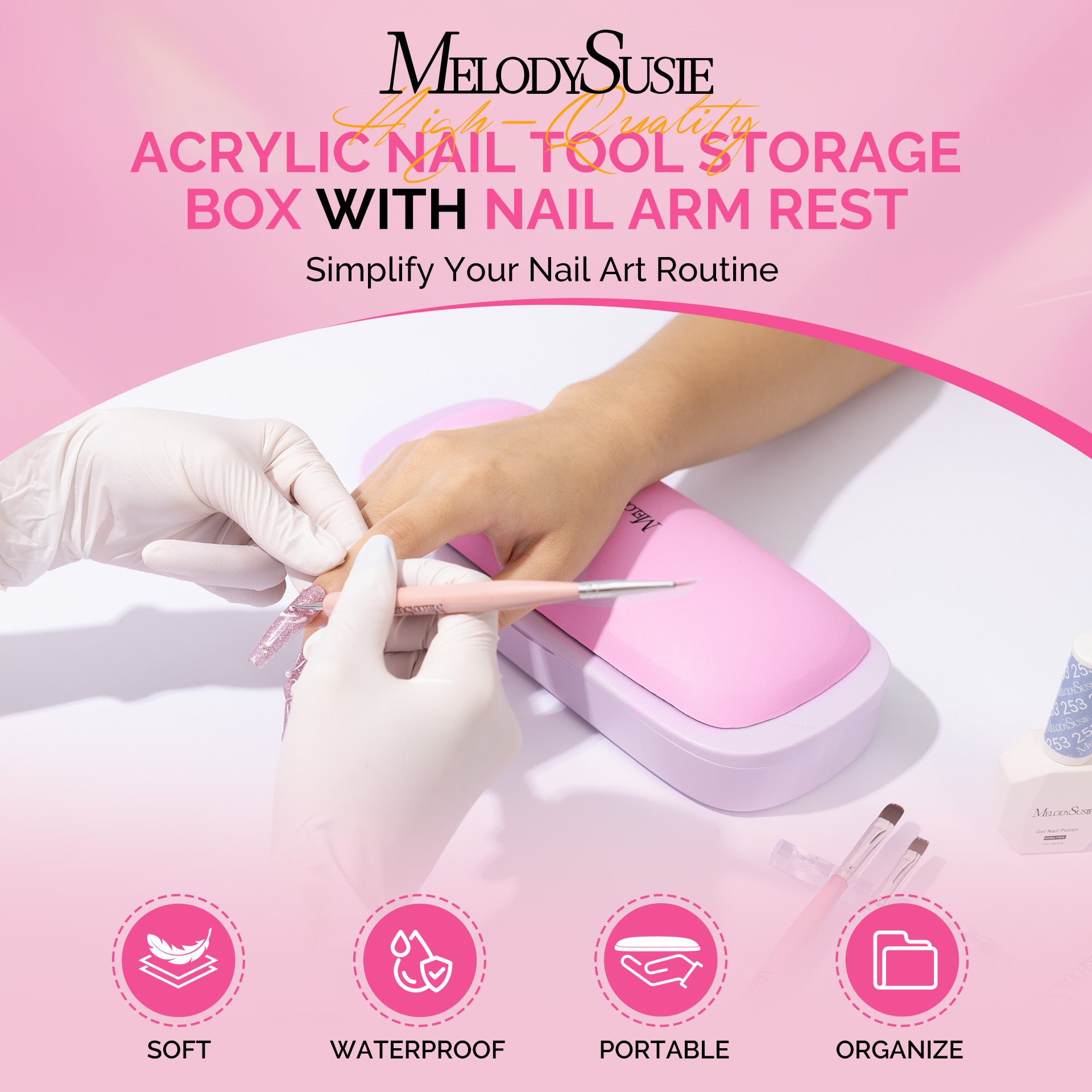 Portable PU Leather Nail Arm Rest - 图片9