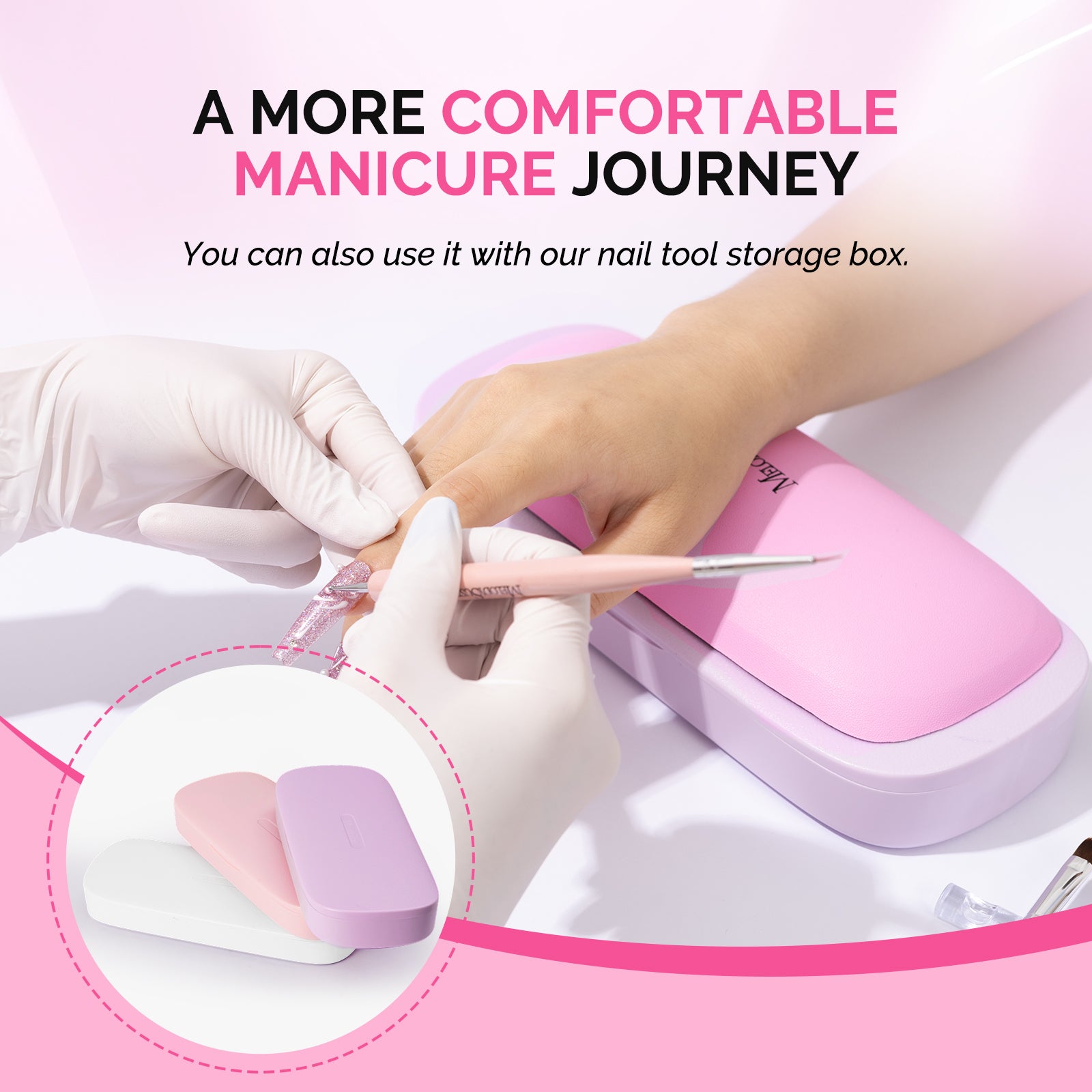 Portable PU Leather Nail Arm Rest - 图片7