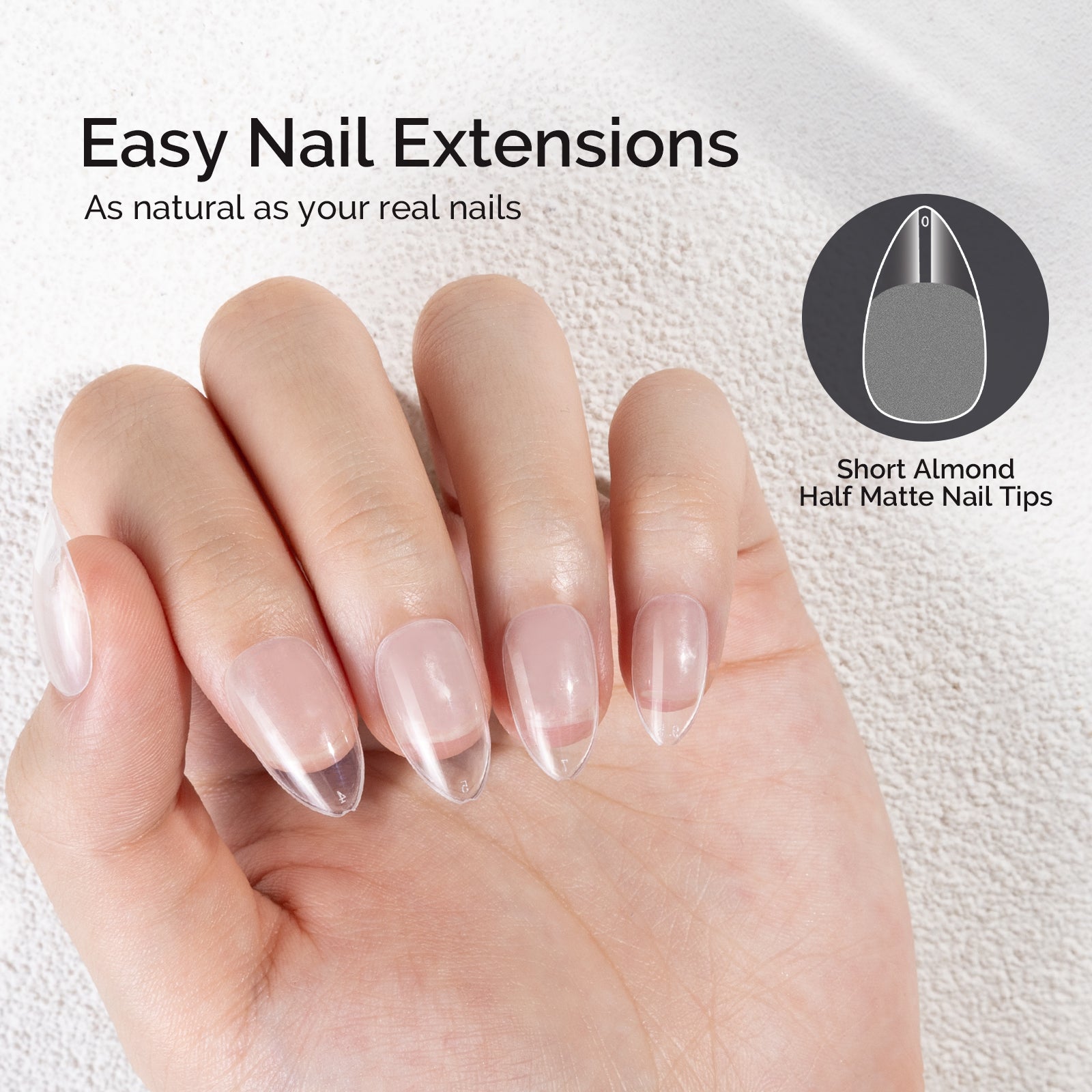 Half Matte Pre-Shaped Acrylic Nail Extension Tips - 图片2
