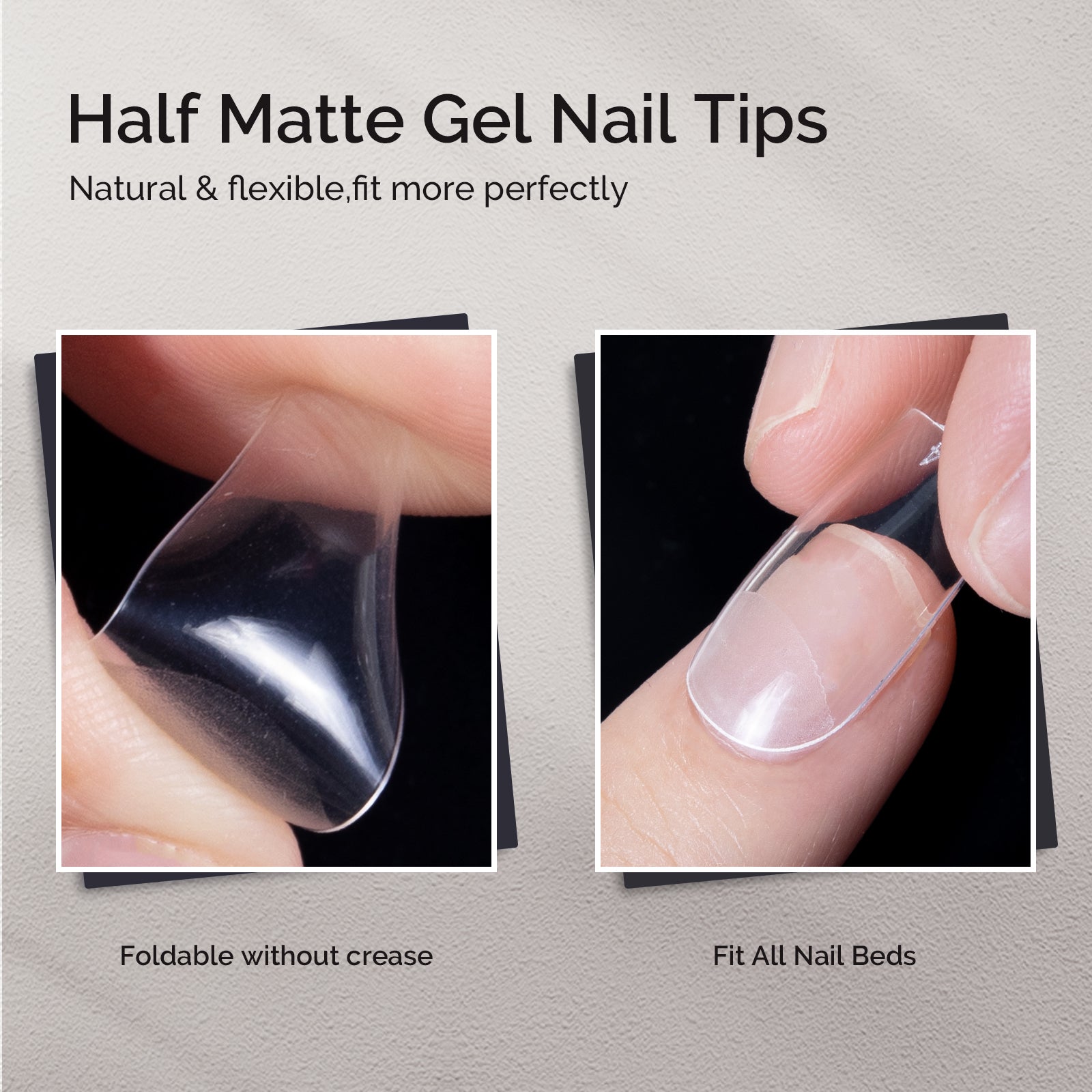 Half Matte Pre-Shaped Acrylic Nail Extension Tips - 图片4