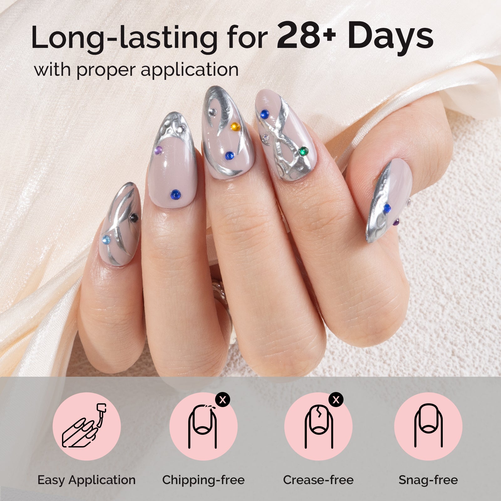 Half Matte Pre-Shaped Acrylic Nail Extension Tips - 图片5