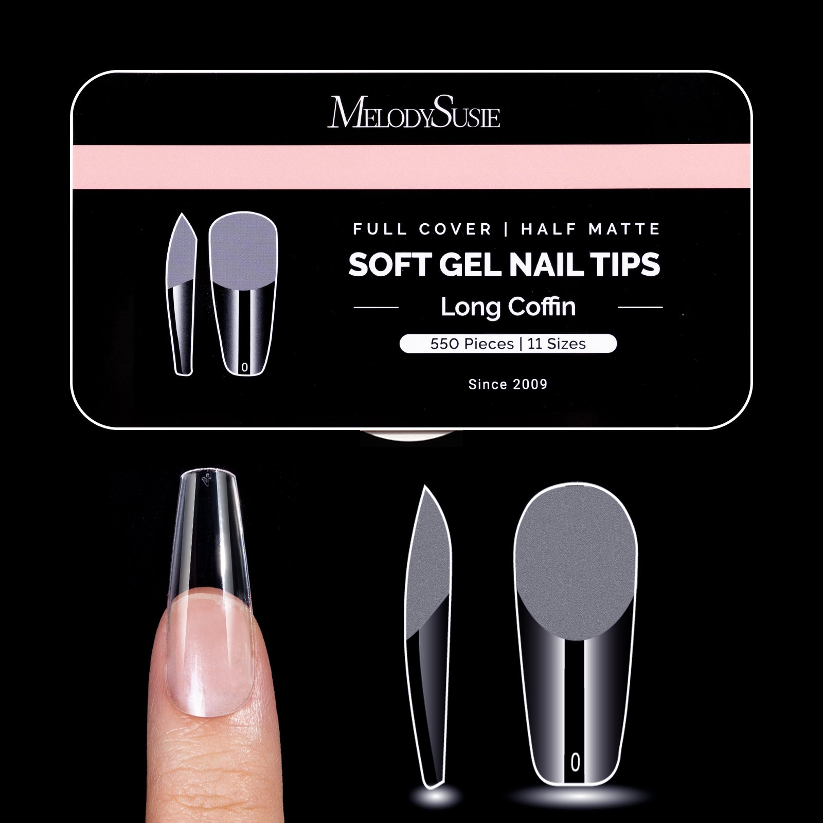 Half Matte Pre-Shaped Acrylic Nail Extension Tips - 图片11