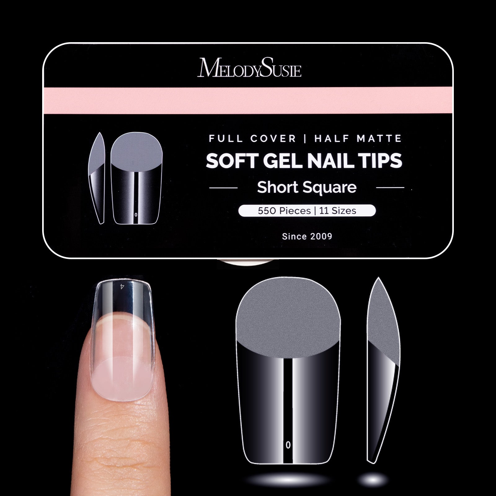 Half Matte Pre-Shaped Acrylic Nail Extension Tips - 图片8
