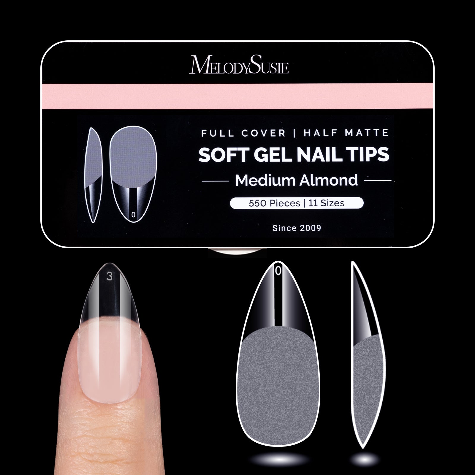 Half Matte Pre-Shaped Acrylic Nail Extension Tips - 图片7