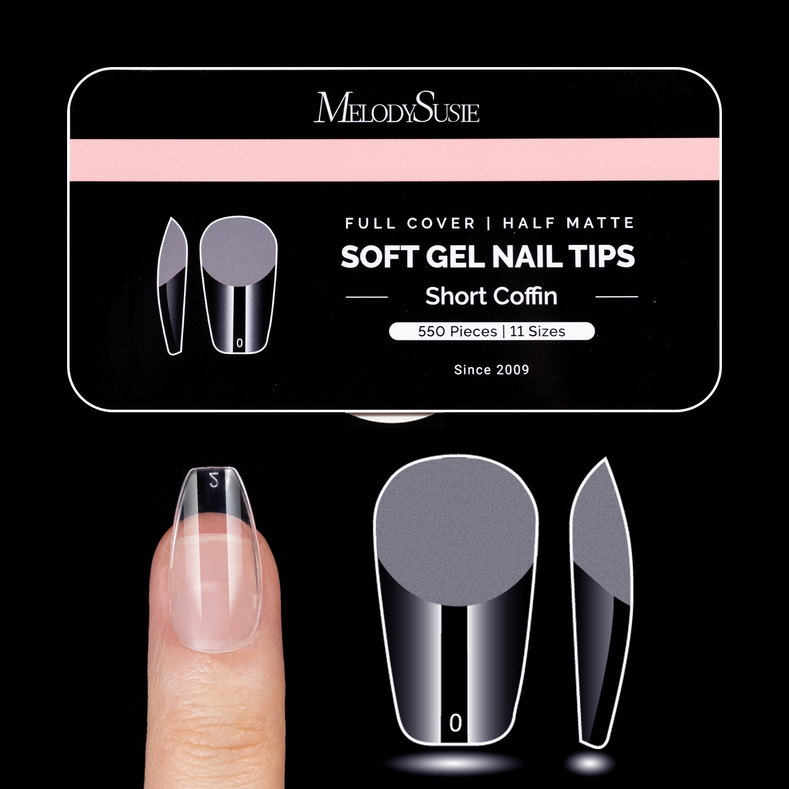 Half Matte Pre-Shaped Acrylic Nail Extension Tips - 图片10