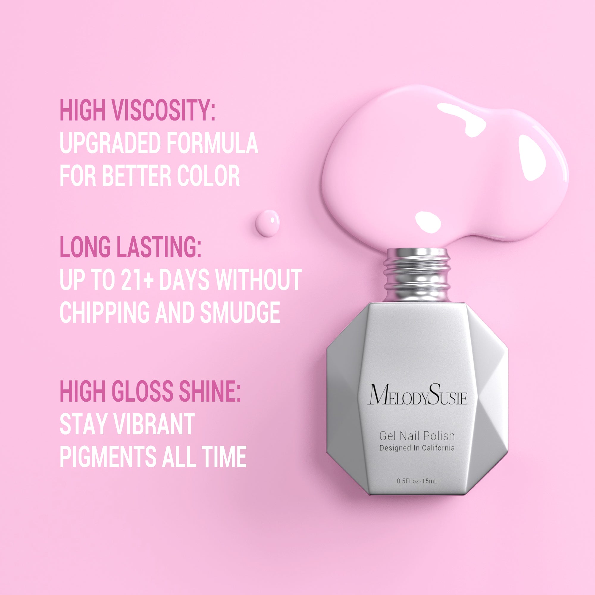 012 Pretty Pink - TPO-Free Thick Gel Nail Polish (15ml) - 图片3