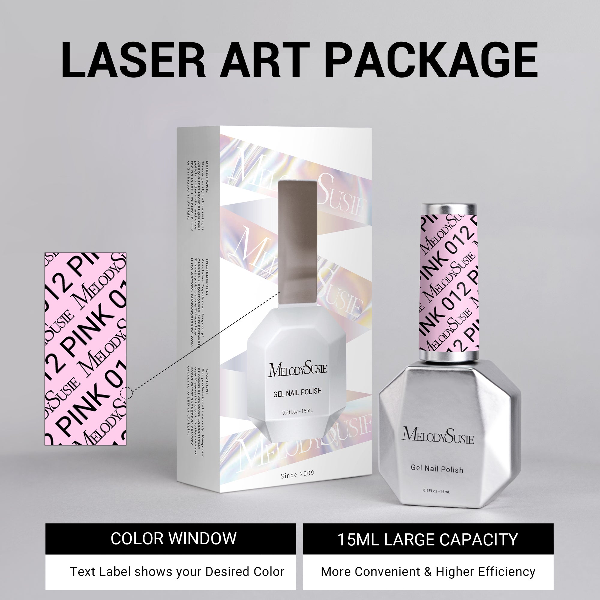 012 Pretty Pink - TPO-Free Thick Gel Nail Polish (15ml) - 图片6