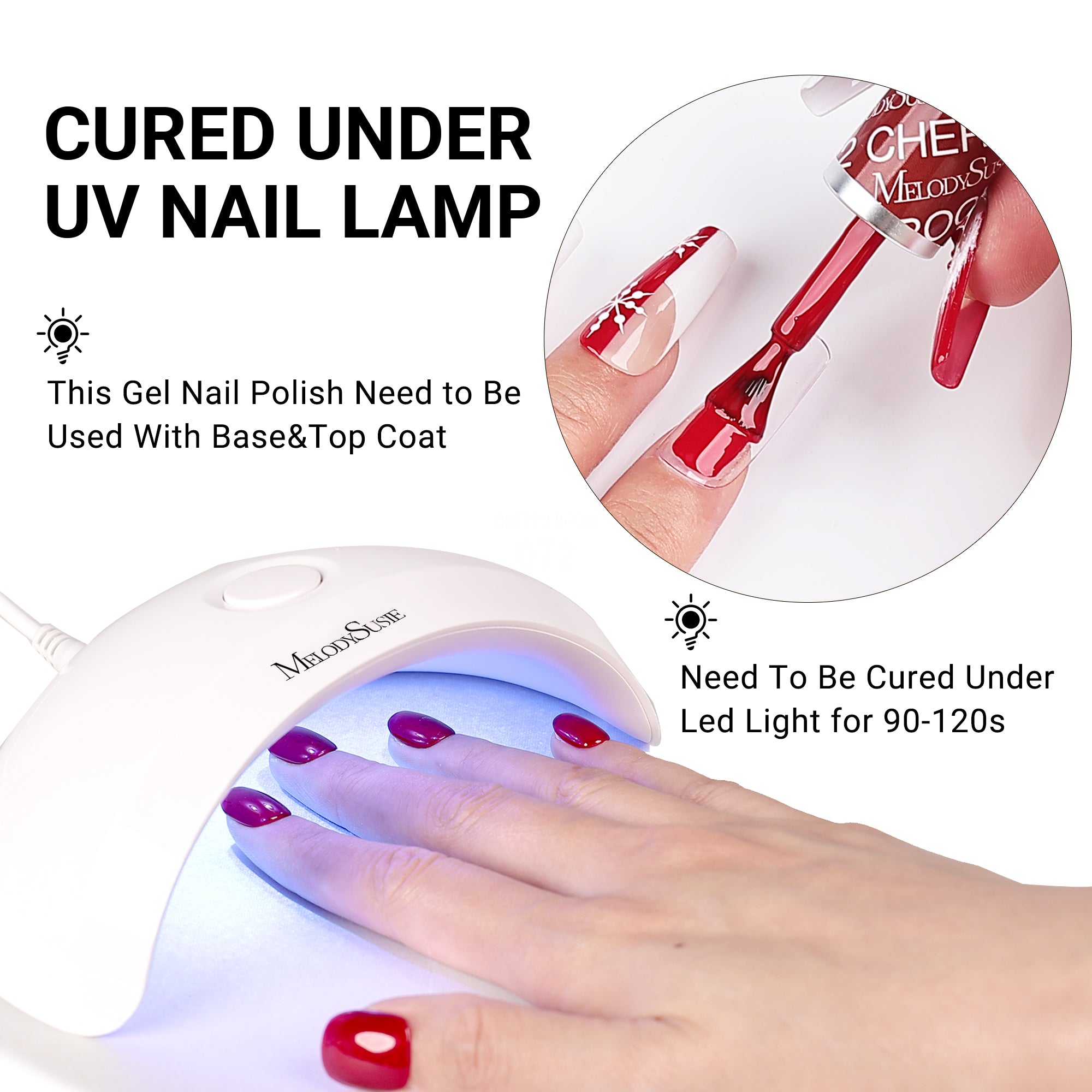 Z039 Pretty Pink Shiny - TPO-Free Thick Gel Nail Polish(15ml) - 图片2