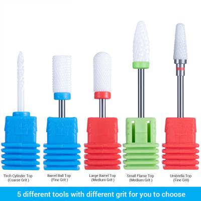 Professional Ceramic Nail Drill Bits Set (5Pcs)