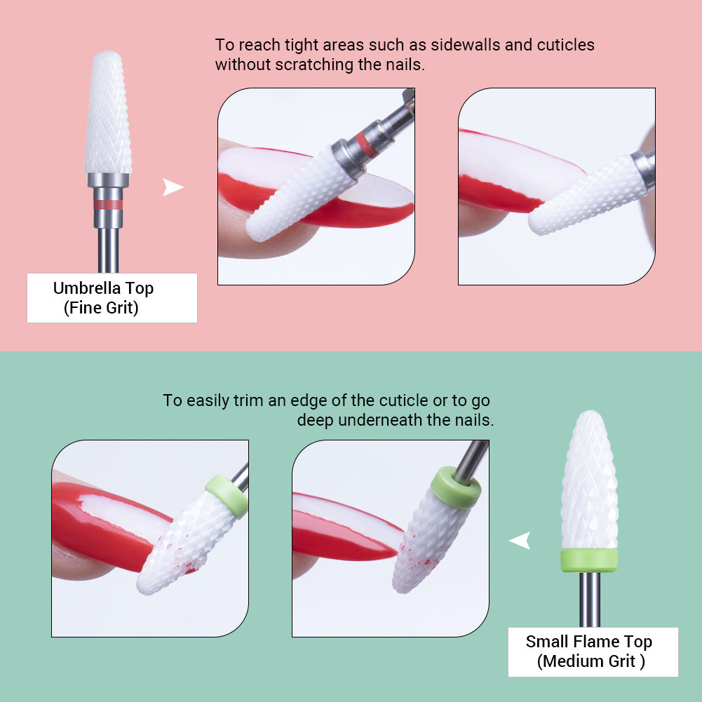 Professional Ceramic Nail Drill Bits Set (5Pcs) - 图片3