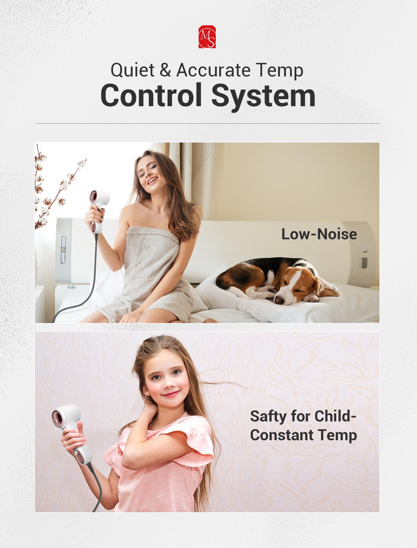 Professional Portable High Speed Hair Dryer - White - 图片5