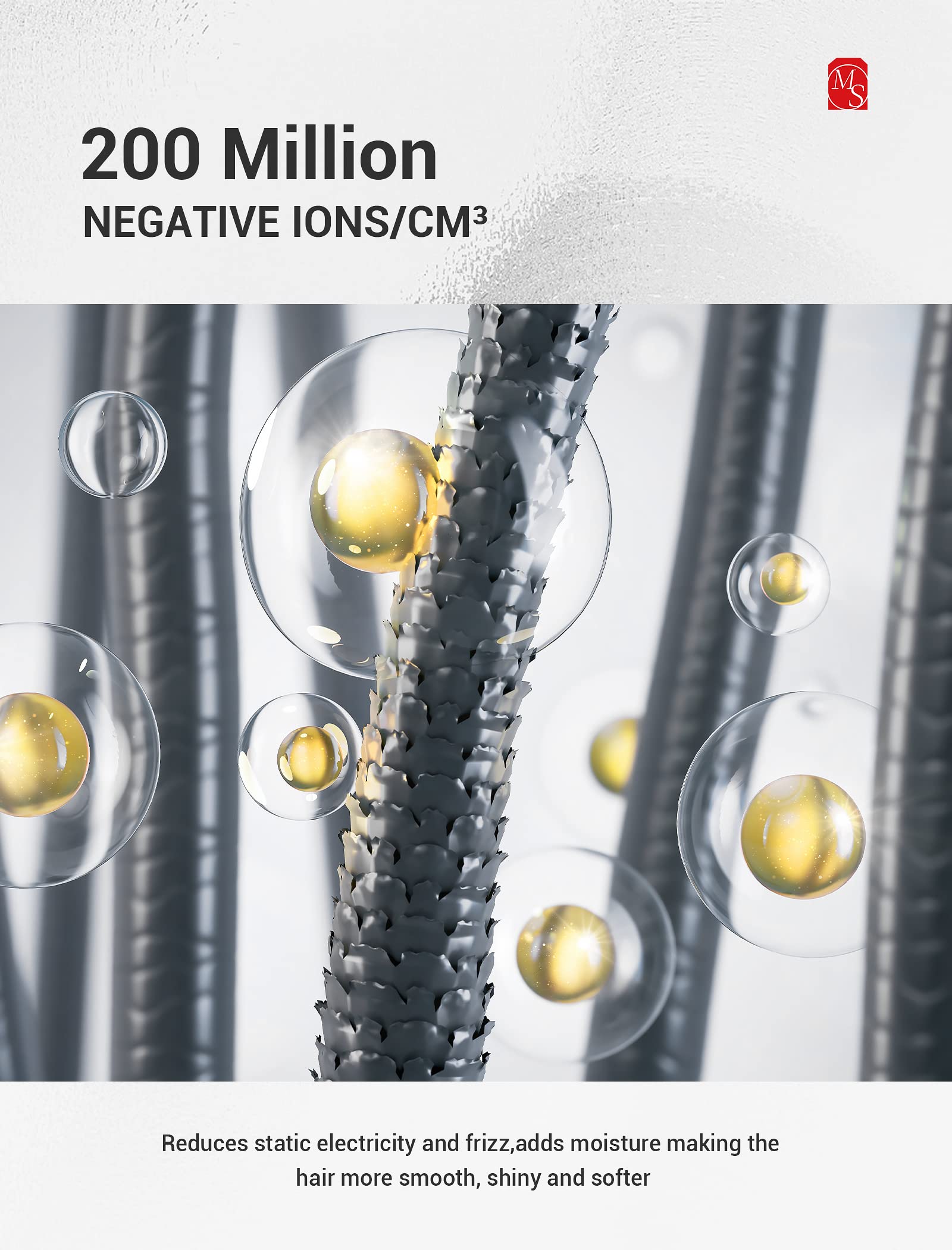 Professional Portable lonic Hair Dryer - Black - 图片3