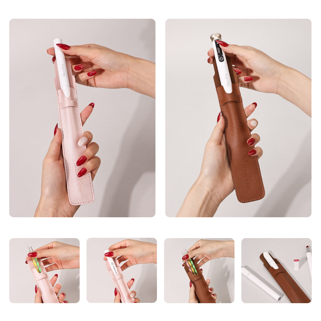 PU Leather Nail Drill Handpiece Protective Cover Sleeve - 图片8