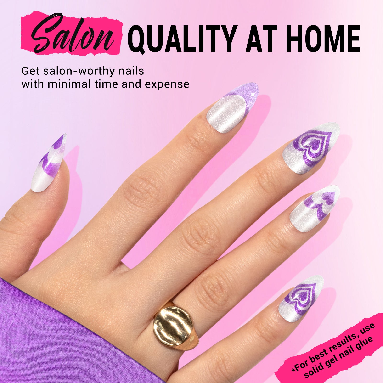 Purple Heart Press On Nails Kit - US ONLY - 图片4