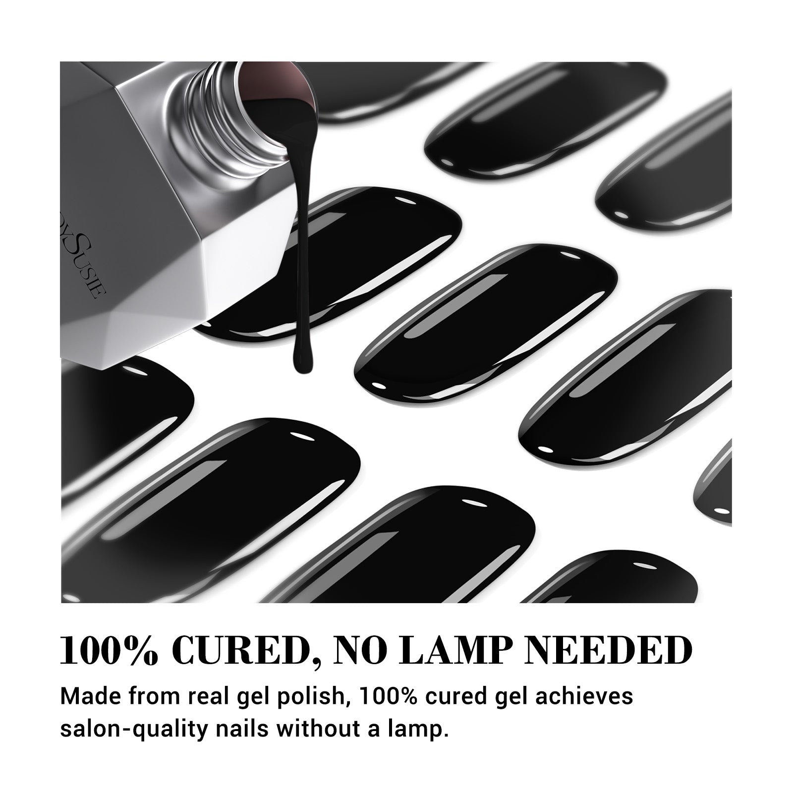 Qcoat Fully Cured Gel Nail Strips - Black(US ONLY) - Image2