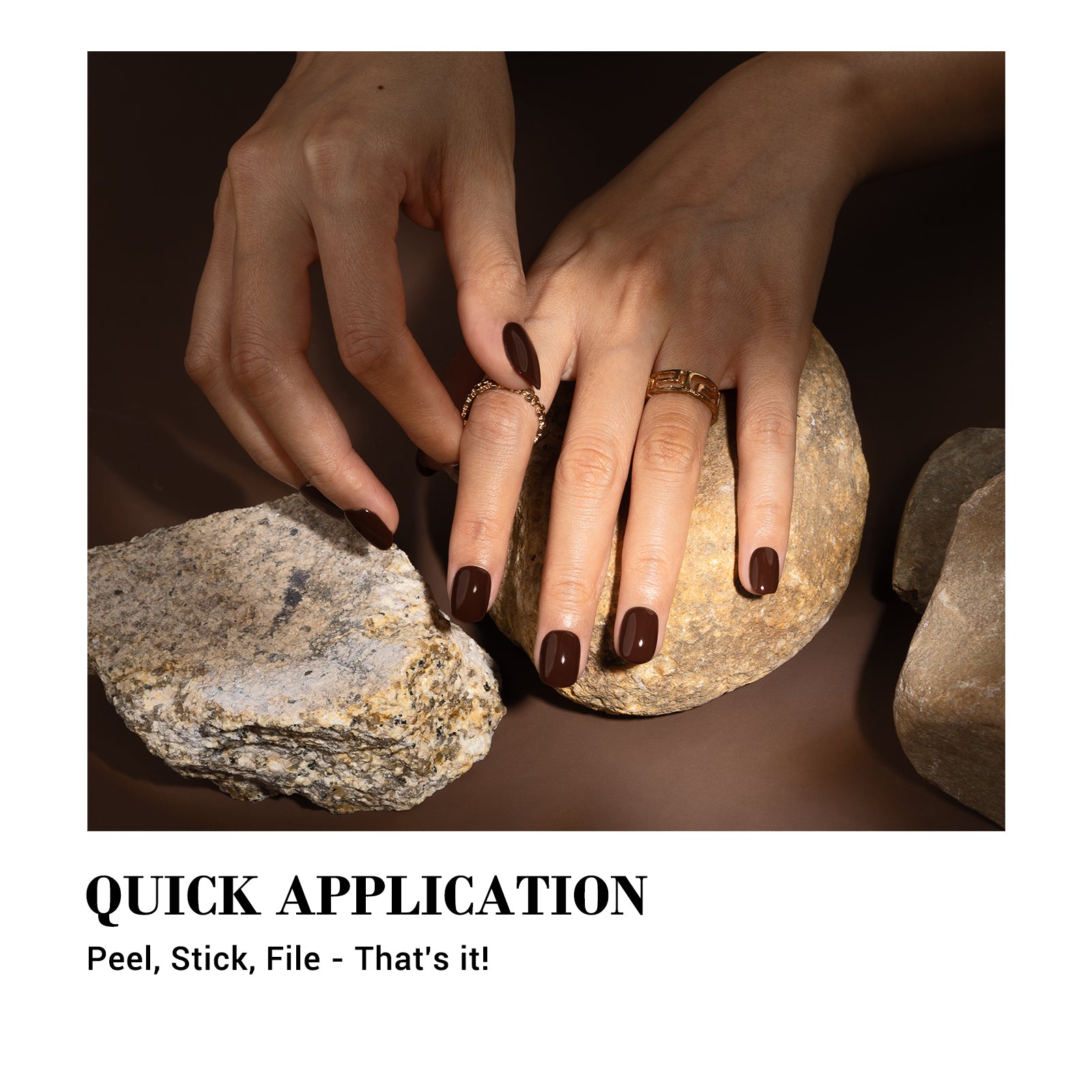 Qcoat Fully Cured Gel Nail Strips - Chocolate(US ONLY) - 图片4