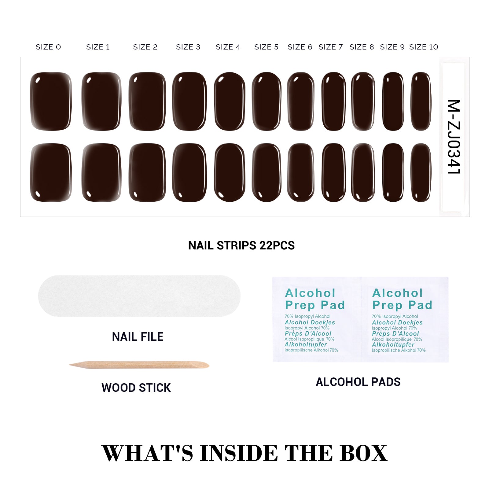 Qcoat Fully Cured Gel Nail Strips - Chocolate(US ONLY) - 图片3